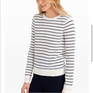 CLUB MONACO KALANI Scalloped Striped Sweater